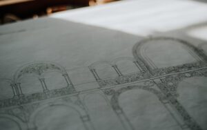 a close up photo of a technical drawing