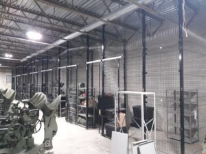roof high security fences at a military facility