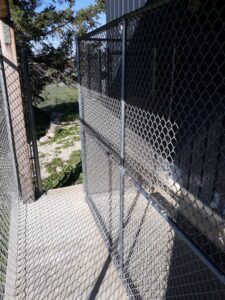 security gate with a walkway