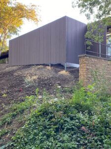 a wooden fence enclosure