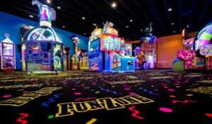 a floor shot of the pizza ranch arcade arcade