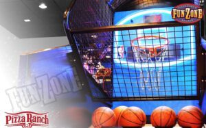 hoop throwing game in the pizza ranch arcade